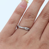 14k White Gold Diamond Band