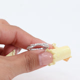 14k White Gold Diamond Band