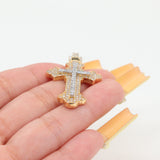 10k Yellow Gold Diamond Cross Pendant