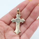 10k Yellow Gold Diamond Cross Pendant