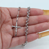 14k White Gold 17” Rosary