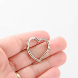 18k White Gold Diamond Heart Pendant