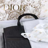 Authentic Brand New Large Dior Book Tote Black Oblique Embossed Calfskin Bag