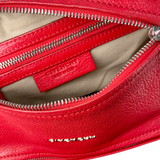 GIVENCHY Sugar Goatskin Leather Mini Pandora Shoulder Bag Red