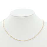 14k Two-Tone Gold 24” Figaro Chain