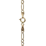 14k Two-Tone Gold 24” Figaro Chain