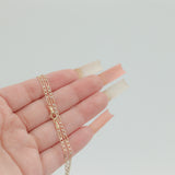 14k Two-Tone Gold 24” Figaro Chain