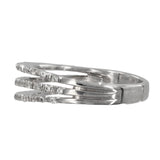 Ladies 14k White Gold Triple Channel Diamond Wedding Ring