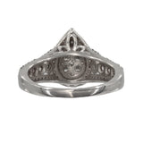 Ladies 10k White Gold Diamond Cocktail Ring