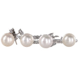 18K White Gold Pearl And Diamond Jewelry Set