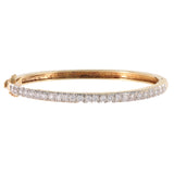 14K Yellow Gold Diamonds Bangle Bracelet