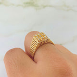 Anillo clásico de oro amarillo de 14K para hombres / Joyería de calidad fina / Oro genuino real