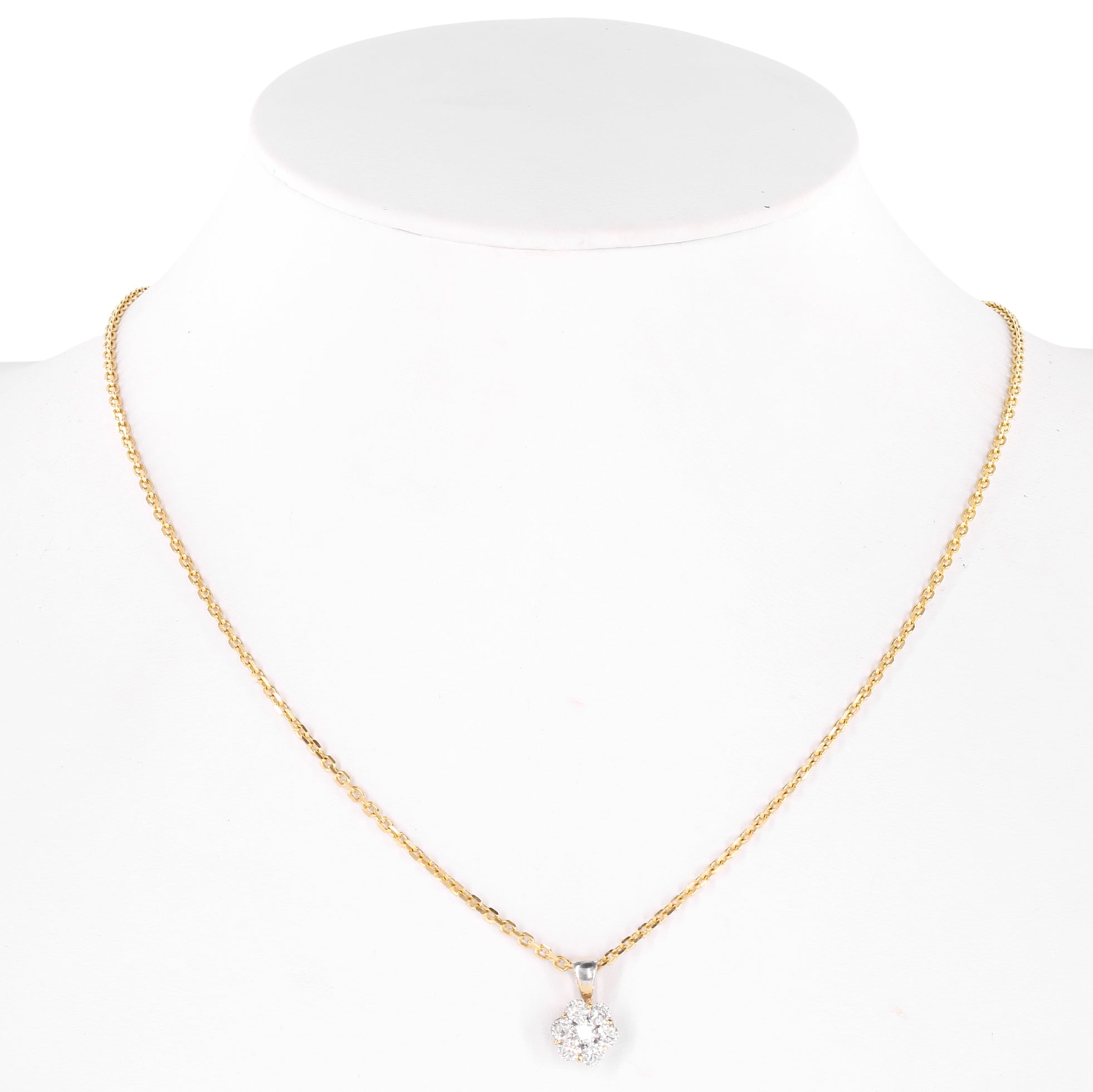 4mm Rope Solid Gold Diamond Lock Necklace | Uverly 14K / Yellow / 30