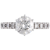 14K White Gold Stunning 2.00Ctw Diamond Engagement Ring