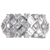 14K White Gold Diamond Cluster Ring