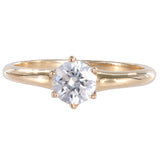 14K Yellow Gold Diamond Solitaire Engagement Ring