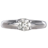 14K White Gold Diamond Solitaire With 12 Underneath Accents Diamonds Engagement Ring