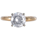 14k Yellow Gold Solitaire Diamond Engagement Ring 1.30Ctw Small size