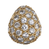 18K Yellow Gold Diamond Egg Charm Pendant