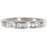 18K White Gold Channel Set Diamond Wedding Band Ring