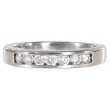 18K White Gold Channel Set Diamond Wedding Band Ring