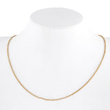 14K Yellow Gold Pop Corn Rope Link Chain 18"