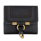 Authentic Chloe Marcie Square Wallet Black Gold