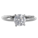 Platinium Diamond 1.00Ctw Solitaire 4-Prong Engagement Ring