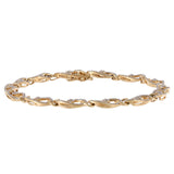 10K Yellow Solid Gold Diamond Bracelet