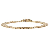 14K Yellow Solid Gold Vintage Watch Link Bracelet