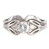 14k White Gold Diamond Engagement Wedding Ring