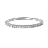 14K White Gold Diamond Wedding Ring Band 0.14Ctw