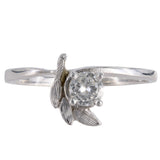 14k White Gold Diamond Dainty Cocktail Ring