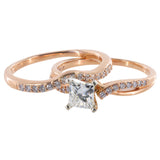 Jared Brand 14k Rose Gold Diamond Engagement Ring Set