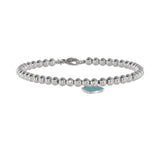 Tiffany & Co Silver Heart Tag Bead Bracelet