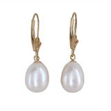 14k Yellow Gold Freshwater Pearls Drop/Dangle Earrings