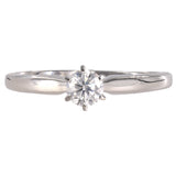 14k White Gold Solitaire Diamond Engagement Ring