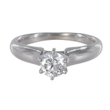 14K White Gold Diamond Solitaire Engagement Ring