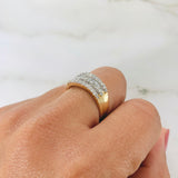 Vintage Estate 14k Gold Multi Tiered Diamond Ring