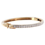 14K Yellow Gold Diamonds Bangle Bracelet