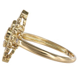 18K Yellow Gold Diamond Vintage Cocktail Ring