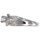 14K White Gold Diamond Cluster Ring