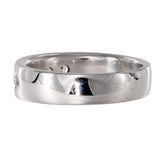 Mens Diamond Wedding Band - Solid White Gold Anniversary Ring - Unisex Stackable Marriage Ring