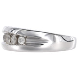 10k White Gold Diamond Wedding Band Ring