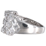 14K White Gold Diamond Cluster Ring