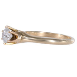 14K Yellow Gold Diamond Solitaire Engagement Ring