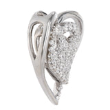 18K White Gold Diamond Two Hearts Pendant