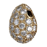 18K Yellow Gold Diamond Egg Charm Pendant