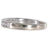 18K White Gold Channel Set Diamond Wedding Band Ring