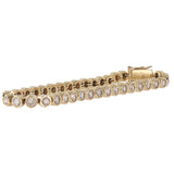 14K Yellow Gold Diamond Bezel Set Tennis Bracelet